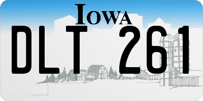 IA license plate DLT261