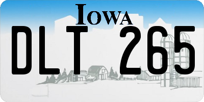 IA license plate DLT265