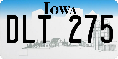 IA license plate DLT275