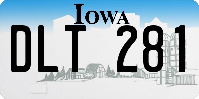 IA license plate DLT281