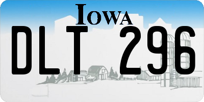 IA license plate DLT296