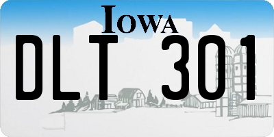 IA license plate DLT301