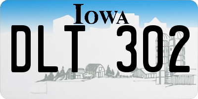 IA license plate DLT302