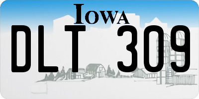 IA license plate DLT309