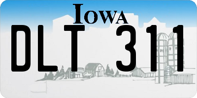 IA license plate DLT311
