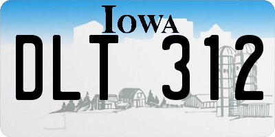 IA license plate DLT312