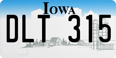 IA license plate DLT315