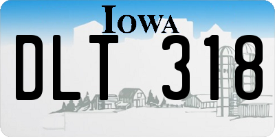 IA license plate DLT318