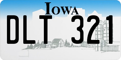 IA license plate DLT321