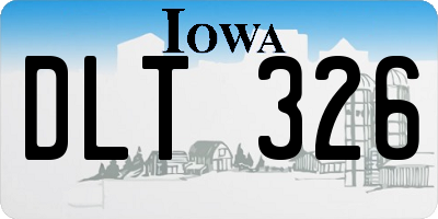 IA license plate DLT326