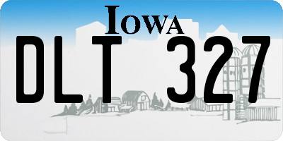 IA license plate DLT327