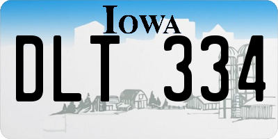 IA license plate DLT334