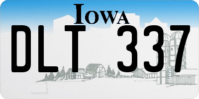 IA license plate DLT337