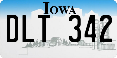 IA license plate DLT342