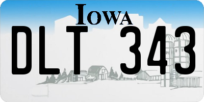 IA license plate DLT343