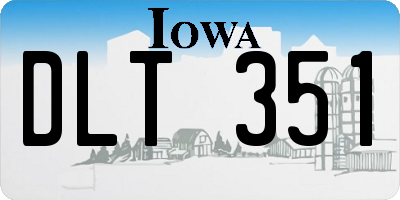 IA license plate DLT351