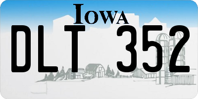 IA license plate DLT352