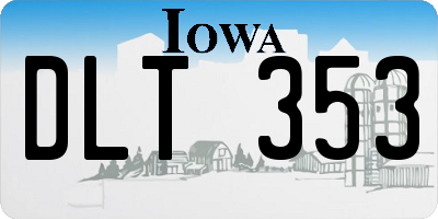 IA license plate DLT353