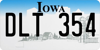 IA license plate DLT354