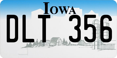 IA license plate DLT356