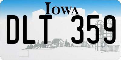 IA license plate DLT359