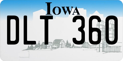 IA license plate DLT360