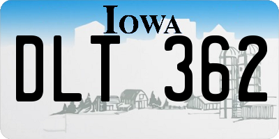 IA license plate DLT362
