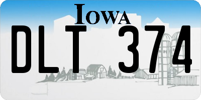 IA license plate DLT374