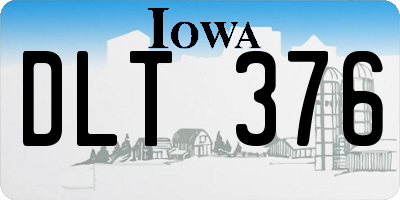 IA license plate DLT376