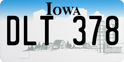 IA license plate DLT378