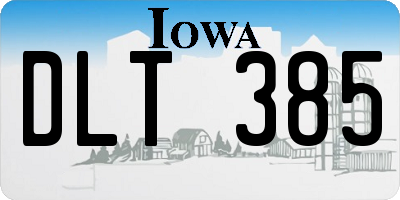 IA license plate DLT385