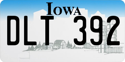 IA license plate DLT392