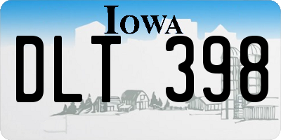 IA license plate DLT398