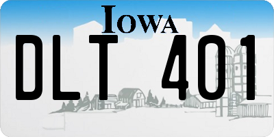 IA license plate DLT401