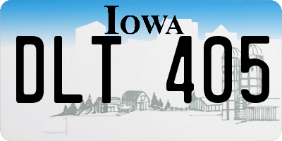IA license plate DLT405