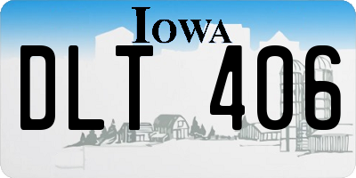 IA license plate DLT406