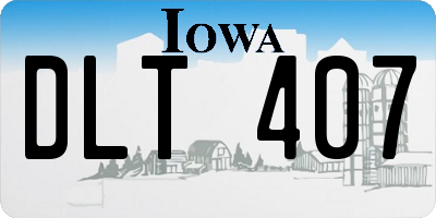 IA license plate DLT407