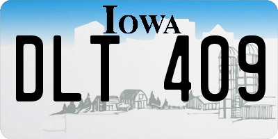 IA license plate DLT409