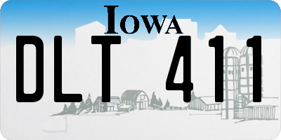 IA license plate DLT411