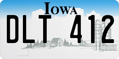 IA license plate DLT412