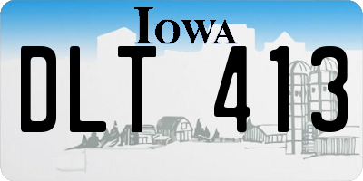 IA license plate DLT413