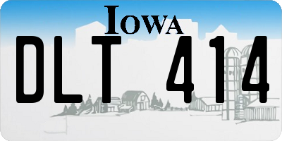 IA license plate DLT414
