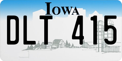 IA license plate DLT415