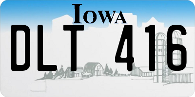 IA license plate DLT416
