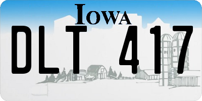 IA license plate DLT417