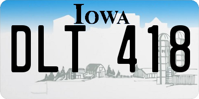 IA license plate DLT418