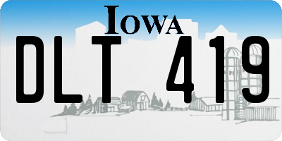 IA license plate DLT419