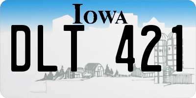 IA license plate DLT421