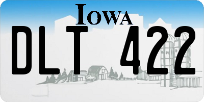IA license plate DLT422