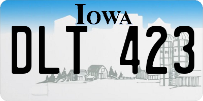 IA license plate DLT423